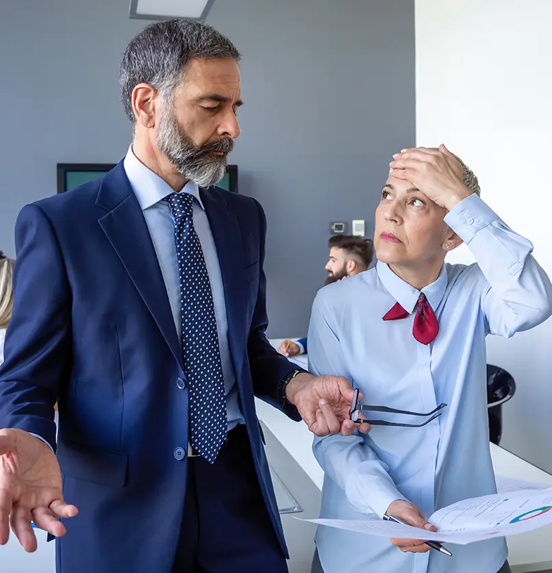 Réaction de 2 personnes